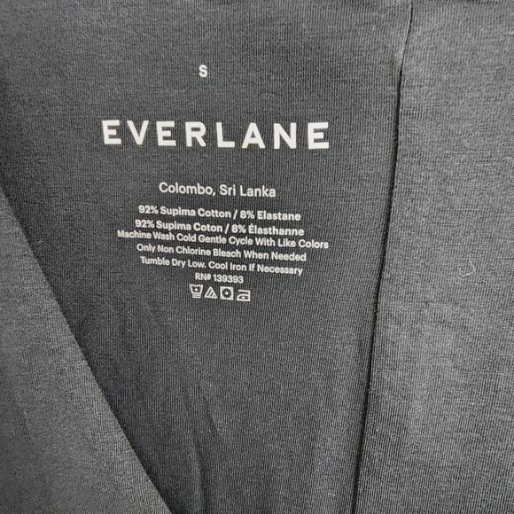 NEW Everlane Black V-Neck Long Sleeve Thong One-Piece Bodysuit Top - Picture 7 of 12